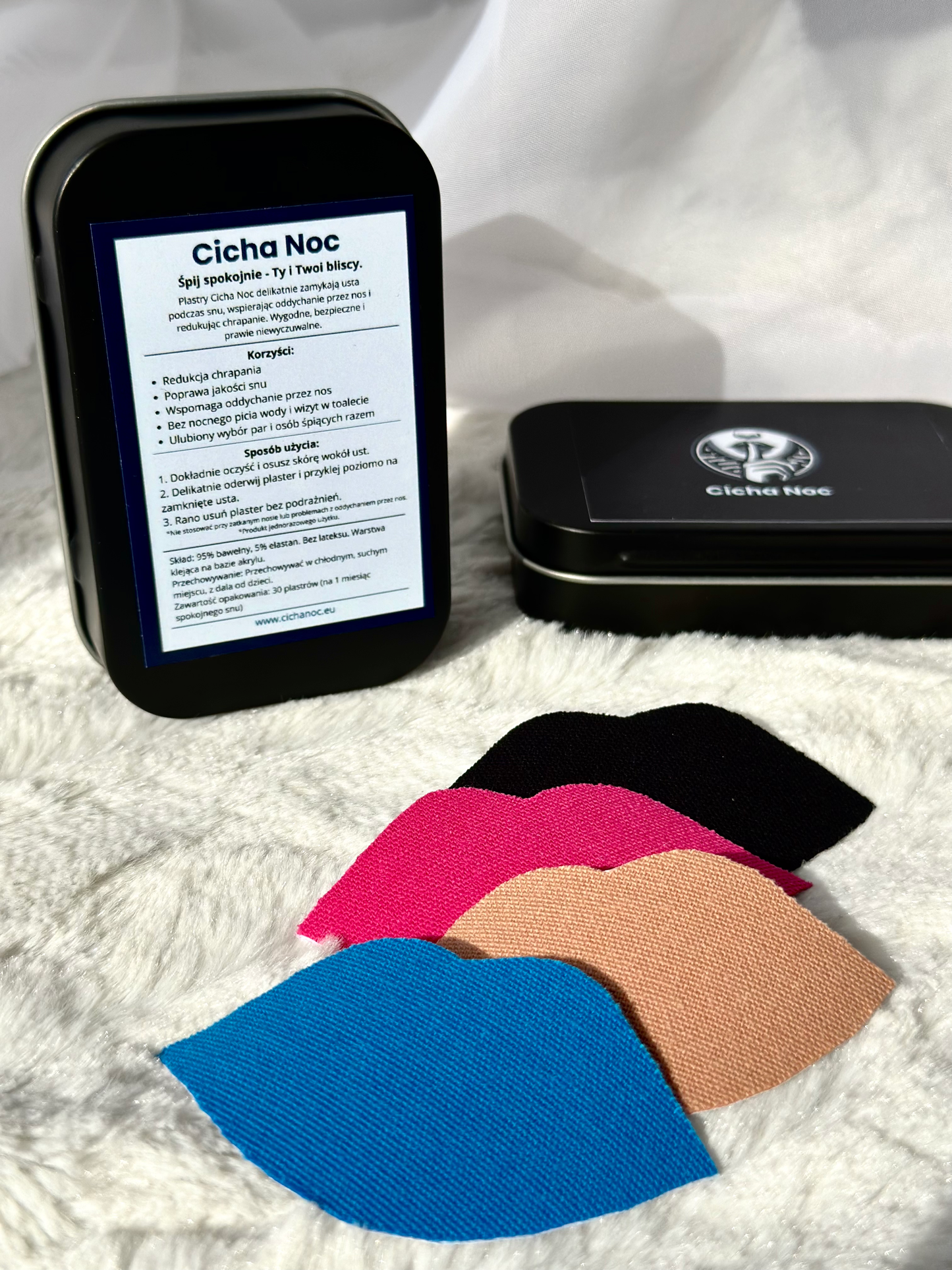 Plastry na usta (2x30 sztuk) + pudełko